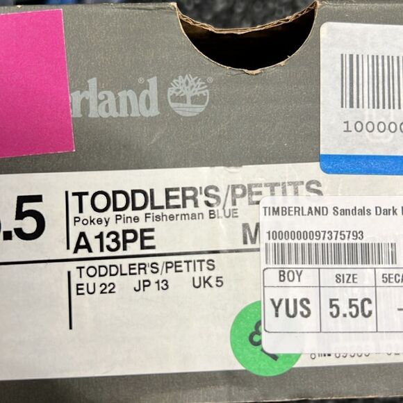 Timberland Pokey Pine Fisherman Sandal Navy Toddler's EU 22, Baby Toddler, UK 5. - Picture 3 of 4